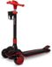 IKS 2 Mucha Satura Harnais pour enfant - Trottinette à 3 roues - Guidon réglable - Lumières LED - Noir