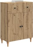 vidaXL Dressoir Artisanaal eiken 66 x 34,5 x 90 cm Bewerkt hout