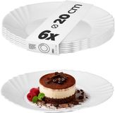KADAX dessertbord ∅ 20 cm, set van 6, wit