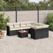 Prolenta Maison Exclusive - Tuinset voor in de tuin, 9-delig, met kussens, zwart, van polyrotan