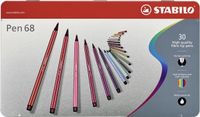 STABILO Pen 68 - Feutres - 30 couleurs - Étui en métal