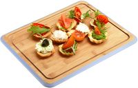 Kesper Snijplank Bamboe Hout Blauwe Rand 40 x 30 cm