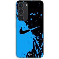 Nike Coque Pour Samsung Galaxy S23 Noir et Bleu