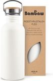 Bambaw Waterfles 1 liter RVS Wit