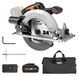 WORX PowerShare WX520 Brushless Cirkelzaag, 20 V, inclusief 1 x 2 Ah accu en oplader, borstelloze motor, lunetsnede, aluminium bodem, ergonomische handgreep