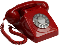 GPO 746ROTARYRED - Retro telefoon jaren 70 design - Rood