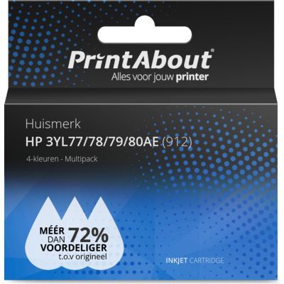 PrintAbout Ink Cartridge 3YL77/78/79/80AE (912) 4-color Multipack for HP