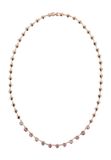 Gaya Leo E-Commerce Ltd. Gaya Necklace Rose Gold Pink Crystal 50 cm