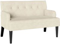 vidaXL Chesterfield Bank Crème Fluweel 112 x 65,5 x 75 cm