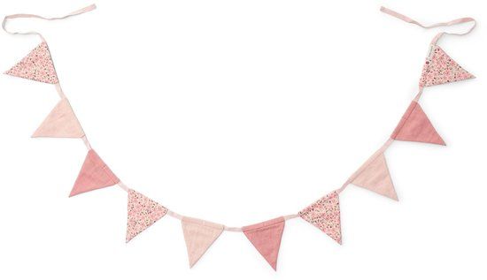 Little Dutch Slinger met vlaggetjes - Roze - Fairy Floral