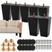 Set de 8 pieds de meuble en bois 10 cm pour canapé et lit