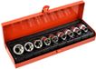 GEKO Jeu de douilles Torx - Acier CrV - 9 pièces - Coffret métallique