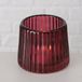 Boltze Home Theelichthouder glas Sabena roze H7cm B8cm
