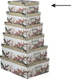 5Five Opbergdoos/box - wit - L28 x B19.5 x H11 cm - Stevig karton - Junglebox