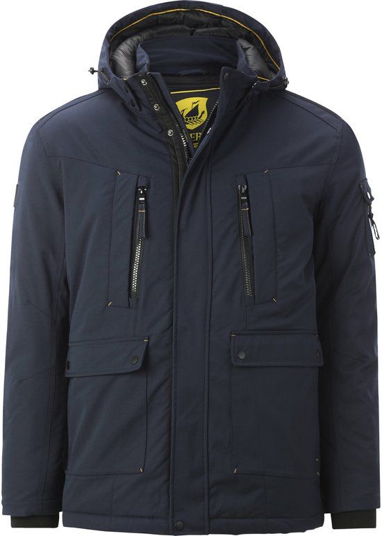 Jan Vanderstorm heren Functioneel Jack - 60 - donkerblauw - Plus Size