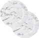 Excellent Houseware Kerstdiner onderborden - 4 stuks - 33 cm - Kunststof - Wit Marmer