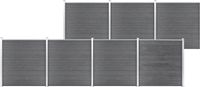 vidaXL Composiet Schutting 1218x186 cm Grijs