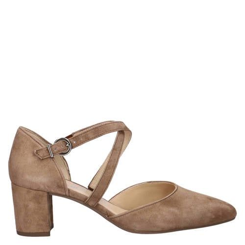 Gabor suède pumps lichtbruin
