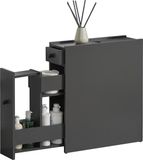 [en.casa] Niskast badkamerkast met 2 lades 58x16x48 cm donkergrijs