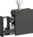 [en.casa] Niskast badkamerkast met 2 lades 58x16x48 cm donkergrijs