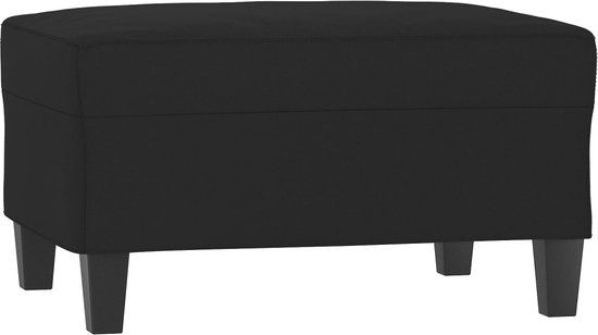 vidaXL - Voetenbank - 70x55x41 cm - microvezelstof - zwart