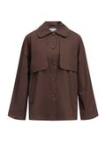 Object Korte Trenchcoat Vrouwen Maat 42 Seal Brown Katoen