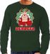 Bellatio Decorations Foute Kersttrui/sweater voor Heren - Zendeer Buddha - Groen - Rendier - Boeddha L