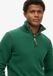 Superdry - Gebreide Classics trui van katoen met halve rits - Heren - Groen - XL