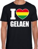 Bellatio Decorations Carnaval t-shirt I love Gelaen voor heren - zwart - Geleen - Carnavalshirt / verkleedkleding M