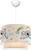 lux.pro Kinder hanglamp Lurgan E27 wit met koala motief