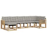 vidaXL Ensemble de canapés d'extérieur 7 pc Blanc et gris clair