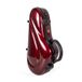 Crossrock Gebogen Sopraansaxofoon Case, 100% Glasvezel Hardshell met Rugzak Riemen, TSA Lock-Rood (CRF1020CSRD)