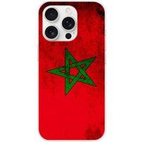Apple iPhone 16 Pro Drapeau maroc Bedrukt siliconen hoesje