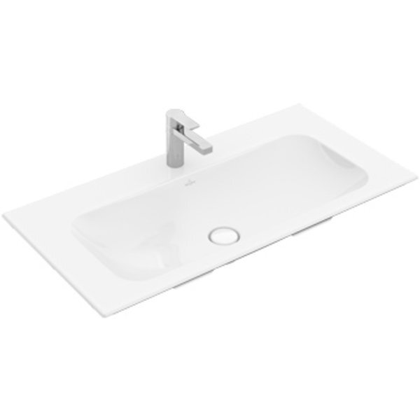 Villeroy & Boch Finion meubelwastafel 1 kraangat 100x50cm ceramic+ zonder overloop wit 4164A2R1