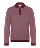 Brax Modern Fit Poloshirt lange mouw Fluweel, Effen