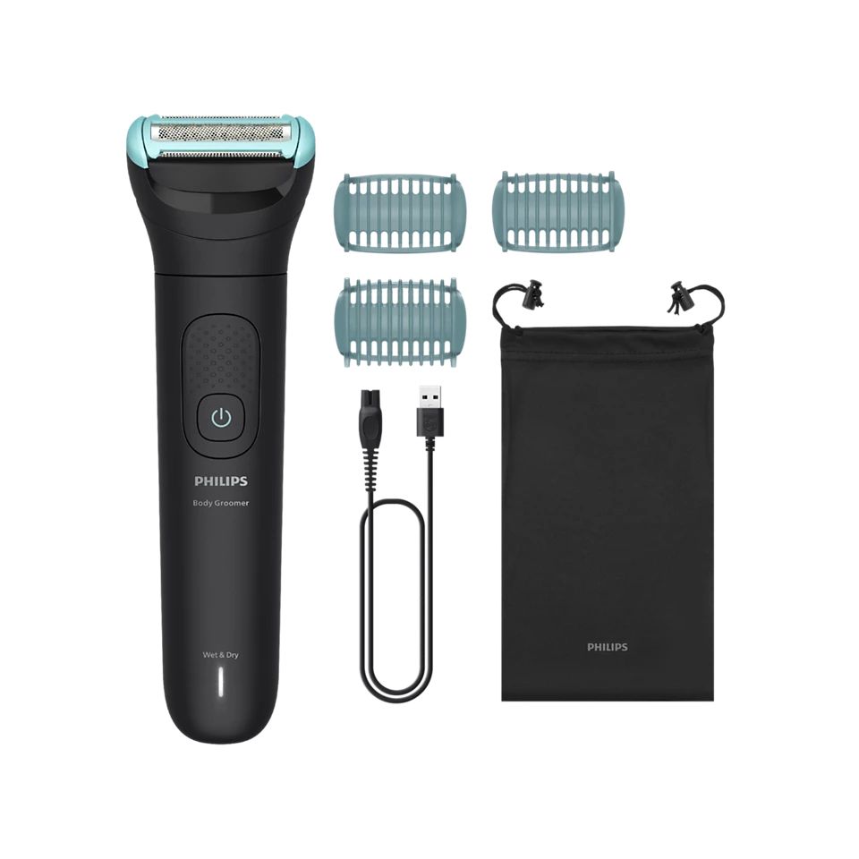 Philips 5000 series Body Groomer BG5470/15 - Black, Body Trimmer, Wet & Dry, Cordless