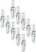 Alberts 10x Kofferslot met verzinkte haak 61x18mm