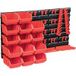 Mcymh887095 39 Pcs Kit de bacs de rangement et panneaux muraux, panneau mural porte-outils, rouge et noir