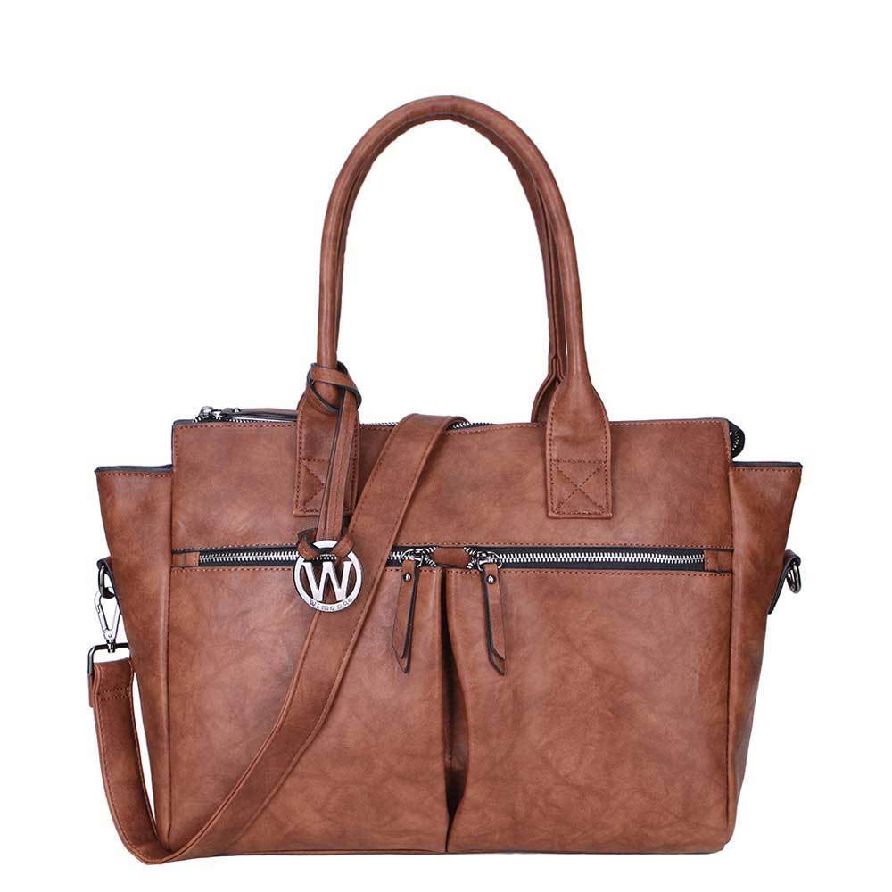 Wimona Catarina-One Dames Laptoptas cognac Bruin