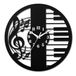 CIGERA 12 inch muziekwandklokken met muzieknoot en pianosleutelknop, stille klok uurwerk en werkt op batterijen, geweldig decor en mooie geschenken voor muziekliefhebbers