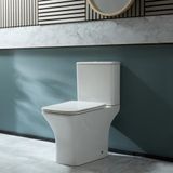 Avenham Duoblok Toilet Moderne avec abattant de WC à fermeture douce et bouton de chasse d'eau chromé