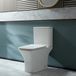 Avenham Duoblok Toilet Moderne avec abattant de WC à fermeture douce et bouton de chasse d'eau chromé