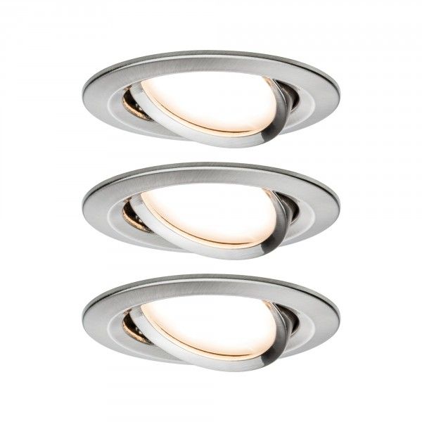 Paulmann Nova 934.83 - Set of 3 - LED Recessed Spotlights - 6W - Dimmable - Warm White