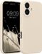 kwmobile hoesje geschikt voor Apple iPhone 16 - TPU backcover met siliconen coating - smartphone case in crème