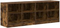 vidaXL Bedkast Gerookt eiken 66 x 33 x 48 cm
