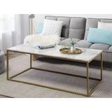 Beliani DELANO Salontafel - Beige/Goud - MDF - 100x60x45cm