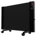 Chauffage Mica, 2000 Watt, 2 positions, thermostat, minuterie, adapté pour 15 m², noir