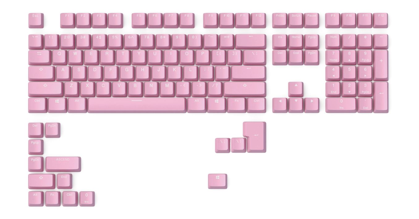 Glorious Gaming Glorious GMMK Doubleshot V2 Pink ABS Keycaps - US QWERTY