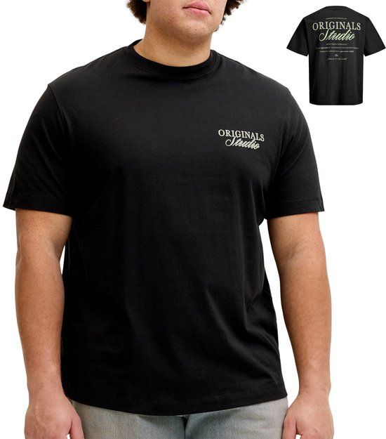 Jack & Jones Norrebro Typo Backprint Crew T-shirt Heren (plussize) - Maat XXL