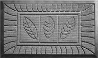 Tapis FEUILLES rubberen deurmat, 45 x 75 cm, Grijs